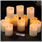 Flameless Wax Pillar Candles - 3" Diameter