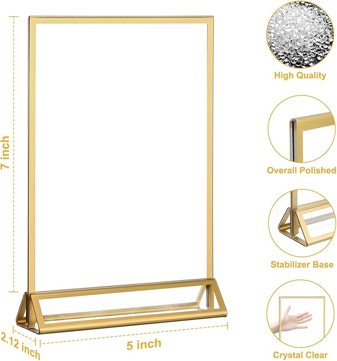 Gold and Acrylic Signs/Frames