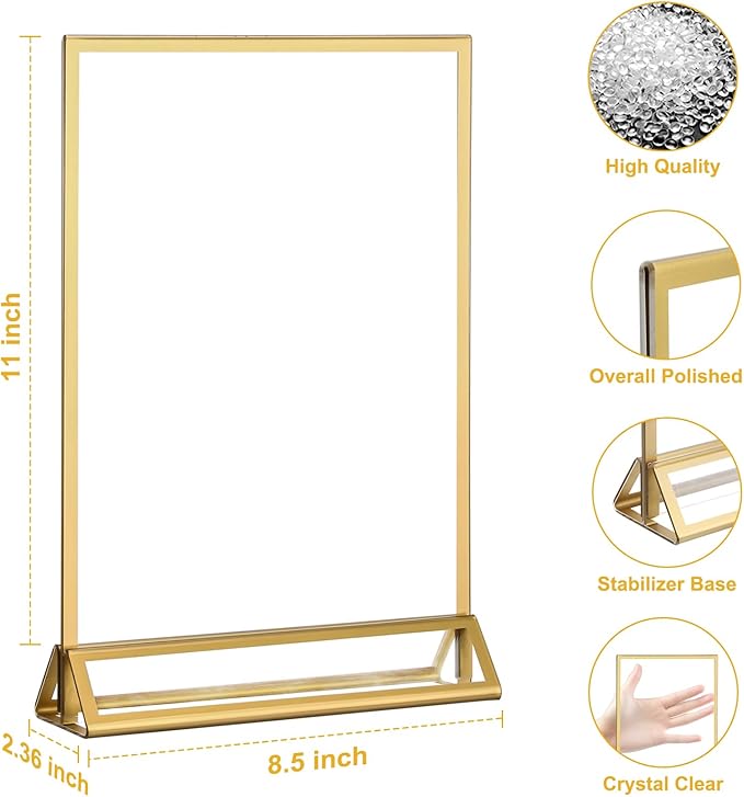 Gold and Acrylic Signs/Frames