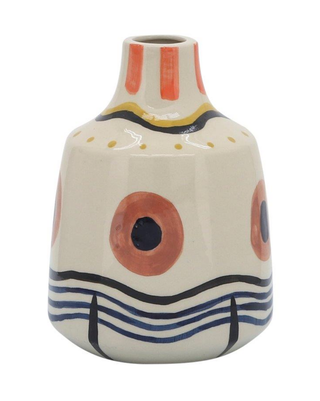 8" Ceramic Tribal Vase