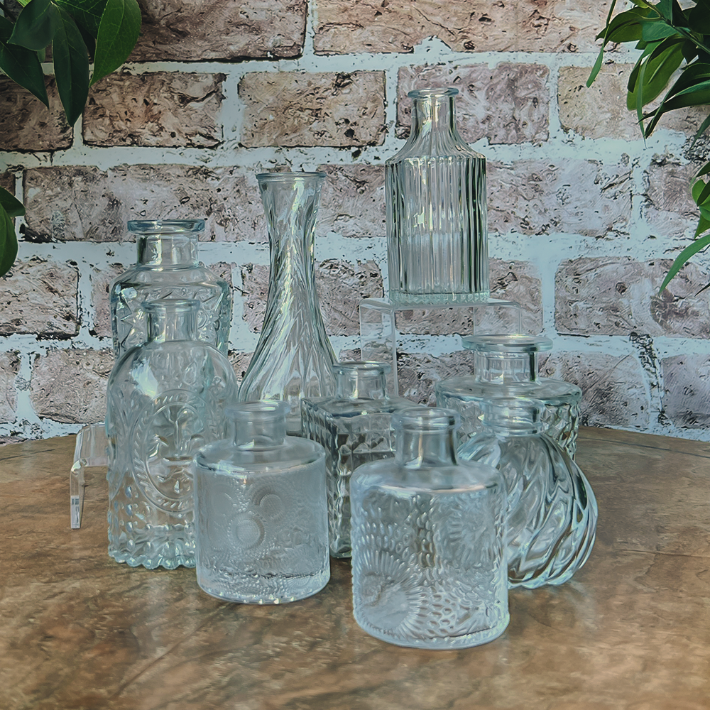 Assorted Glass Bud Vases