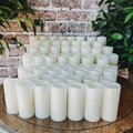 Flameless Wax Pillar Candles - 2" Diameter