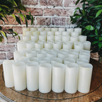 Flameless Wax Pillar Candles - 2" Diameter