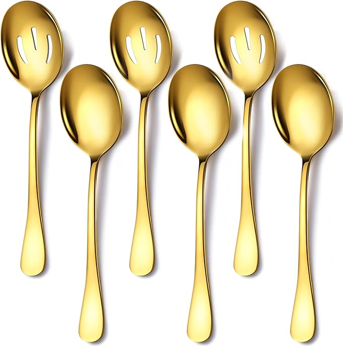 Gold Stainless Steel Serving Spoons