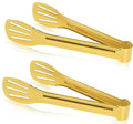Gold Stainless Serving Tongs - 7"