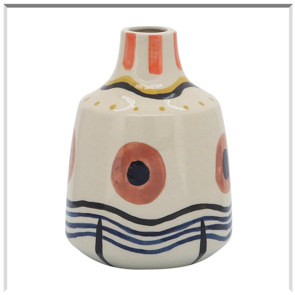 8" Ceramic Tribal Vase