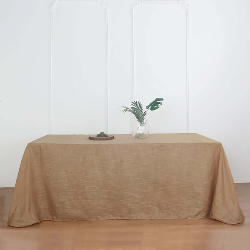 Faux Linen Rectangle Tablecloth